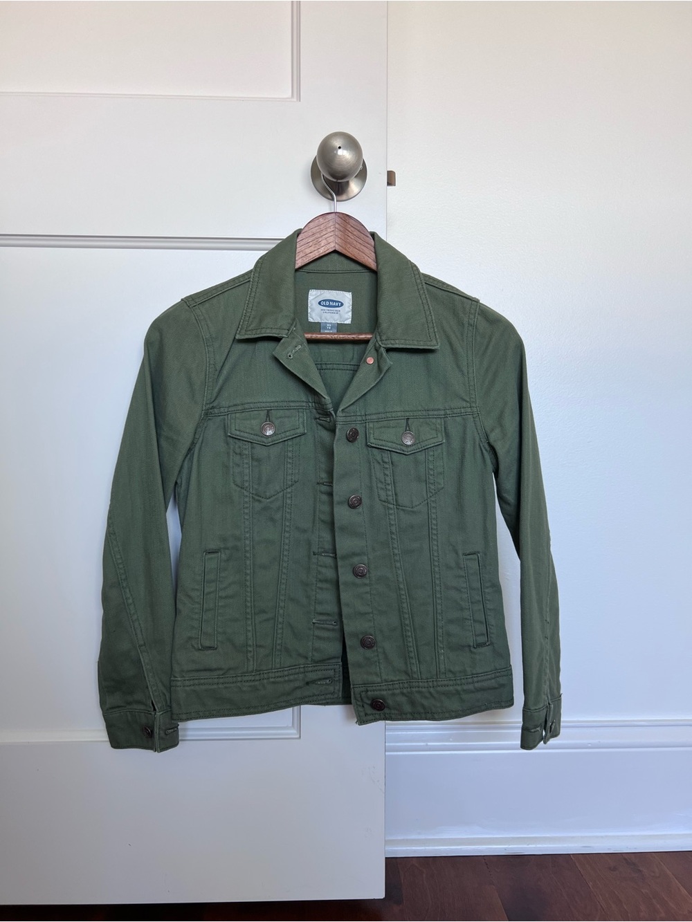 Old Navy Olive Green Jean Jacket